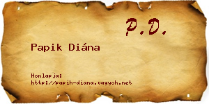 Papik Diána névjegykártya